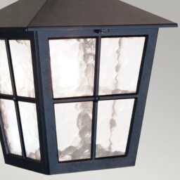 Canterbury 1 Light Outdoor Wall Lantern Light Black IP43, E27 - thumbnail 3