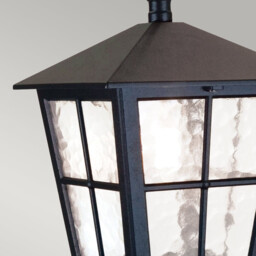 Canterbury 1 Light Outdoor Wall Lantern Light Black IP43, E27 - thumbnail 5