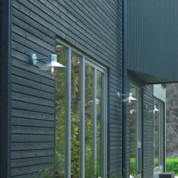 Lund 1 Light Outdoor Fisherman Dome Wall Lantern Light Galvanised IP55, E27 - thumbnail 2