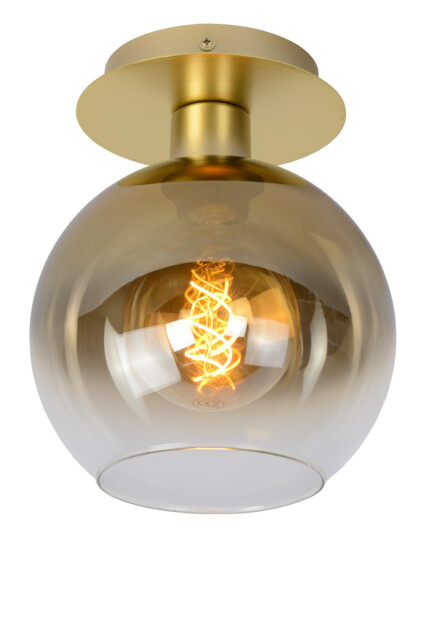 Marius Retro Flush Ceiling Light - 1xE27 - Matt Gold, Brass - image 1