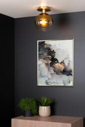 Marius Retro Flush Ceiling Light - 1xE27 - Matt Gold, Brass - thumbnail 5