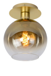 Marius Retro Flush Ceiling Light - 1xE27 - Matt Gold, Brass