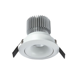 Formentera Recessed Swivel Downlight 10.75cm Round 12W COB LED 3000K, 920lm, Matt White, Driver Included, 3yrs Warranty - thumbnail 5