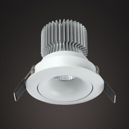 Formentera Recessed Swivel Downlight 10.75cm Round 12W COB LED 3000K, 920lm, Matt White, Driver Included, 3yrs Warranty - thumbnail 2