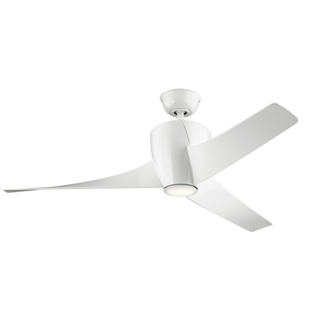 Kichler Phree 3 Blade 142cm Ceiling Fan with LED Light White Remote Control - image 1