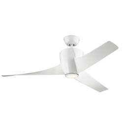 Kichler Phree 3 Blade 142cm Ceiling Fan with LED Light White Remote Control - thumbnail 1