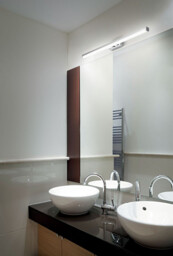 Nala LED Bathroom Over Mirror Light Chrome Glass, IP44 - thumbnail 2