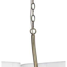 Ninette Pendant 3 Arm 6 Light E14, Antique Brass With Ivory White Shades - thumbnail 5