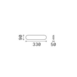 Zig Zag Oval Integrated LED Wall Lamp Brass 1300lm 3000K - thumbnail 2