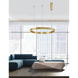 Motif Integrated LED Pendant Ceiling Light Brass Gold Aluminium LED 48W 3360Lm 3000K - thumbnail 2