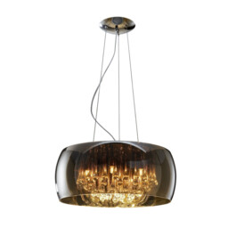 Argos 6 Light Round Crystal Ceiling Pendant Chrome, Mirror, G9 - thumbnail 2