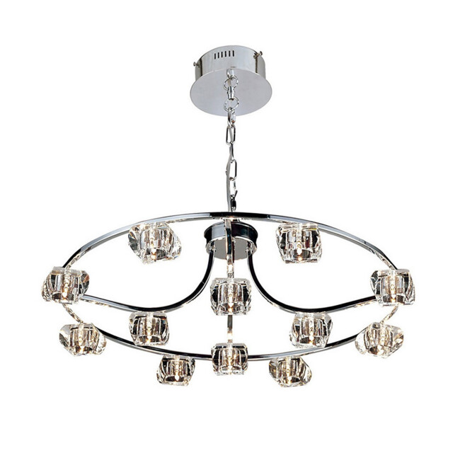 Polana Pendant Round 12 Light G4 Polished Chrome, NOT LED/CFL Compatible - image 1