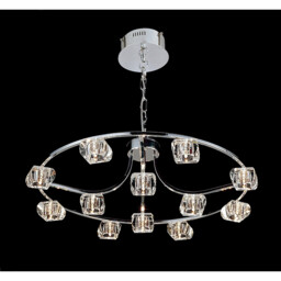 Polana Pendant Round 12 Light G4 Polished Chrome, NOT LED/CFL Compatible - thumbnail 2
