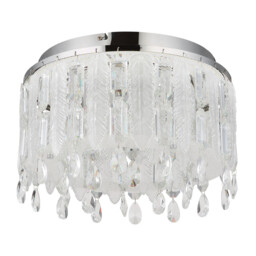 Klunka 38cm Ceiling Light Chrome K5 Crystals LED Dimmable 2700-6000K Remote Control - thumbnail 2