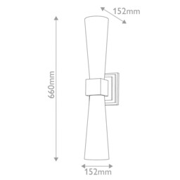 Kristy Up & Down Wall Lamp Contemporary Distressed Gold 3000K IP44 2x G9 - thumbnail 3