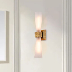 Kristy Up & Down Wall Lamp Contemporary Distressed Gold 3000K IP44 2x G9 - thumbnail 2