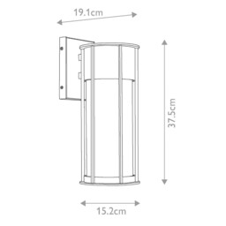 Camillo 1 Light Medium Outdoor Wall Lantern Painted Natural Brass IP44 - thumbnail 2