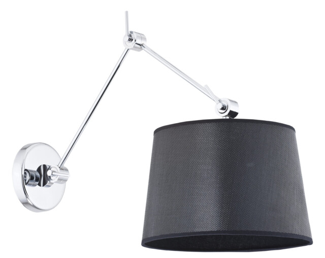 Zakyntos Wall Lamp With Shade Black, Chrome - image 1