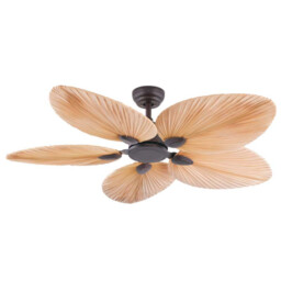 Auralis Ceiling Fan Brown - Natural Palm Leaf Blades