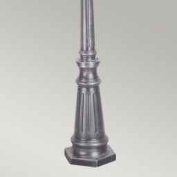 Wexford 2 Light Outdoor Lamp Post Black Silver IP43, E27 - thumbnail 3