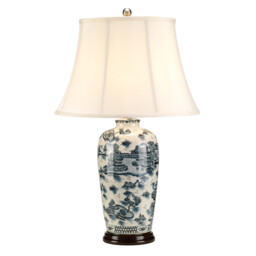 Blue Trad Wp 1 Light Table Lamp Blue, E27 - thumbnail 1
