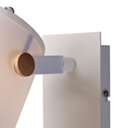 Nordica Wall Light with USB Socket, 1x23W E27, White, Beech with White Shade - thumbnail 5