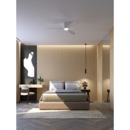 Bora 124cm Ceiling Fan White, Sandblasted LED 18W CCT 2700-4000-6000K On-Off - thumbnail 2