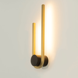Orly 40cm Integrated Led Wall Lamp Gold Matt -Black Matt LED 3000K Dimmable - thumbnail 5