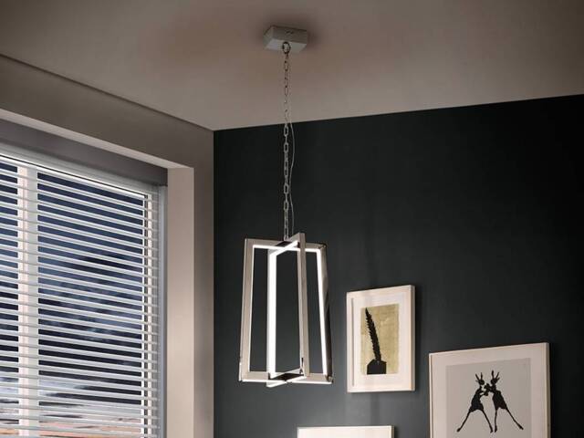 Kuma Integrated LED Crystal Modern Ceiling Pendant Steel - image 1