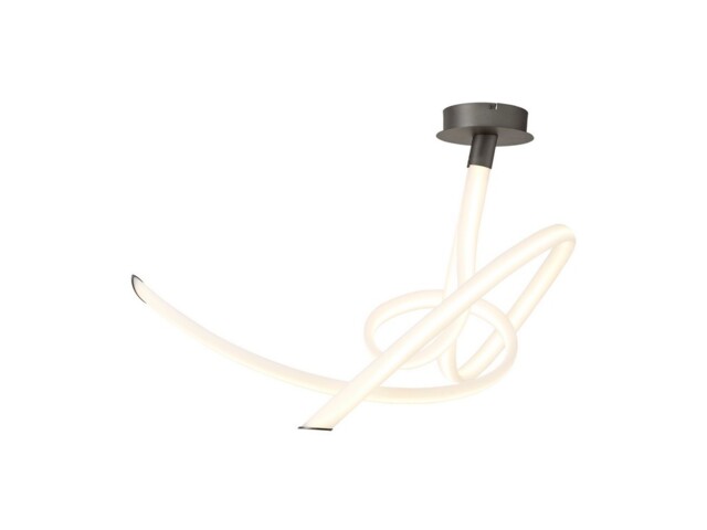 Armonia Semi Flush Ceiling Medium Ribbons, Dimmable, 60W LED, 3000K, 4500lm, Titanium, Frosted Acrylic - image 1