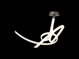 Armonia Semi Flush Ceiling Medium Ribbons, Dimmable, 60W LED, 3000K, 4500lm, Titanium, Frosted Acrylic - thumbnail 3