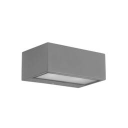 Nemesis Aluminium 1 Light Outdoor Wall Light Grey IP44 - thumbnail 2