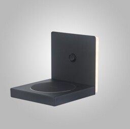Zanzibar Backlight Wall Lamp Switched With Mobile Phone Induction Charger, 3W LED, 3000K, 210lm, Sand Black - thumbnail 3
