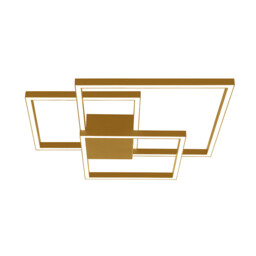 Kalo 56cm Integrated Led Semi Flush Ceiling Light Gold Matt LED 3000K Dimmable - thumbnail 1