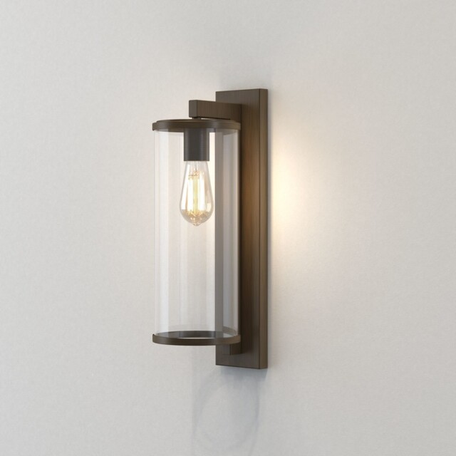 Pimlico Flush Wall Lantern Bronze IP23, E27 - image 1