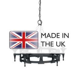Saxon 5 Light Chandelier Black Finish, E14 - thumbnail 5