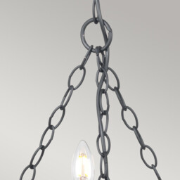 Saxon 5 Light Chandelier Black Finish, E14 - thumbnail 2