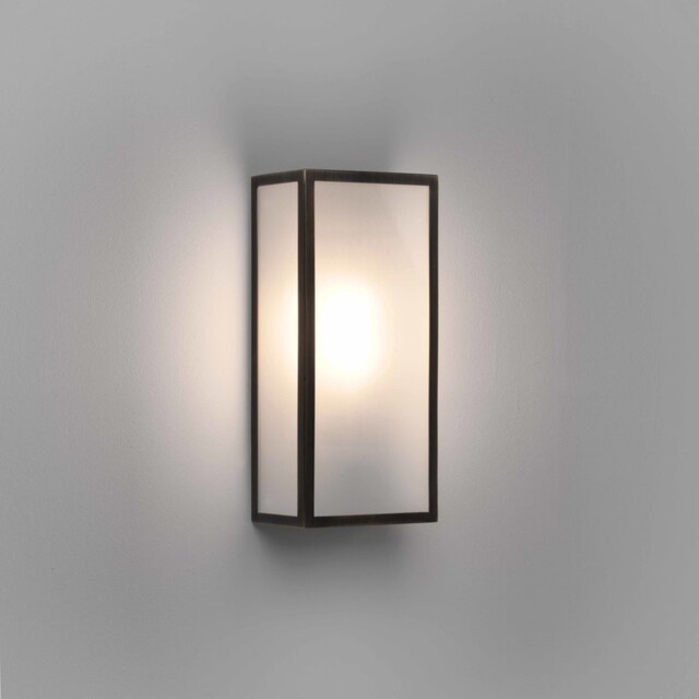 Messina Outdoor LED Wall Lantern Bronze Frosted IP44, E27