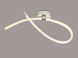 Armonia Semi Flush Ceiling Medium Loop, 25W LED, 3000K, 1875lm, Polished Chrome, Frosted Acrylic - thumbnail 3