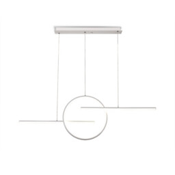 Kitesurf Centre Loop Linear Pendant, 50W LED, 3000K, 4000lm, White, 3yrs Warranty - thumbnail 1