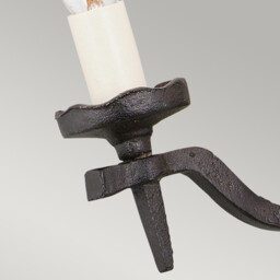 Rectory 2 Light Indoor Candle Wall Light Black, E14 - thumbnail 2