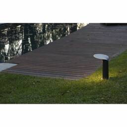 Lotus Outdoor LED Dark Grey Bollard Pedestal Lamp 18W 3000K IP65 - thumbnail 2