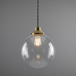 Virginia 30cm Globe Pendant, Satin Brass