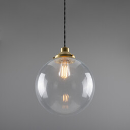 Virginia 30cm Globe Pendant, Satin Brass - thumbnail 3