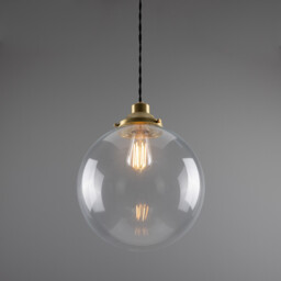 Virginia 30cm Globe Pendant, Satin Brass - thumbnail 2