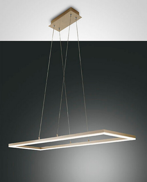 Bard LED Integrated Pendant Ceiling Light Light Gold Matt Glass - image 1