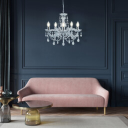Marie Therese 5 Light Crystal Chandelier Chrome Finish, E14 - thumbnail 2