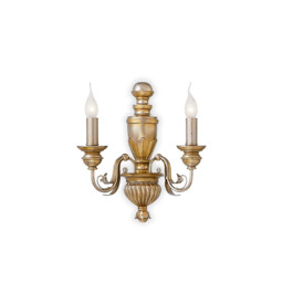 Dora  2 Light Indoor Candle Wall Light Antique Brass, E14