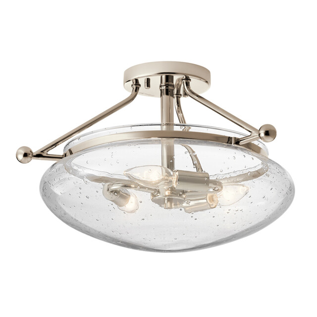 Kichler Belle 3 Light Semi-Flush Mount Polished Nickel - image 1