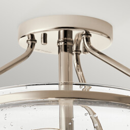 Kichler Belle 3 Light Semi-Flush Mount Polished Nickel - thumbnail 3